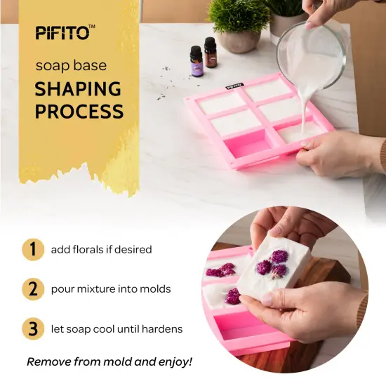 Pifito Mango Butter Melt and Pour Soap Base │ Bulk Premium 100% Natural Glycerin Soap Base │ Luxurious Soap Making Supplies {6}