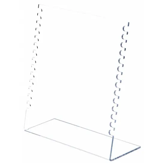 Plymor Clear Acrylic Necklace Display Stand With Side Hooks, 10.625" W x 4" D x 11.75" H {2}