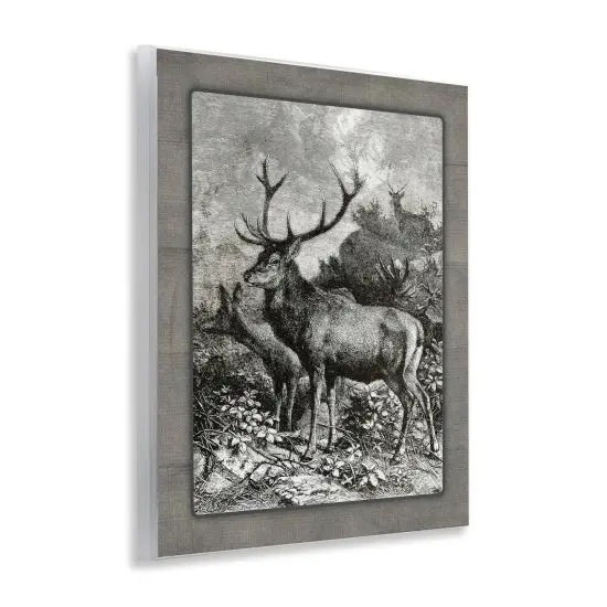 Stupell Industries Vintage Forest Elk Scenery Wall Plaque By Lettered and Lined {3}