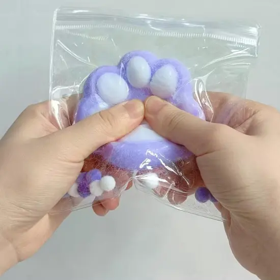 5 Pack Squishy Cat Paw Squeeze Toys {3}
