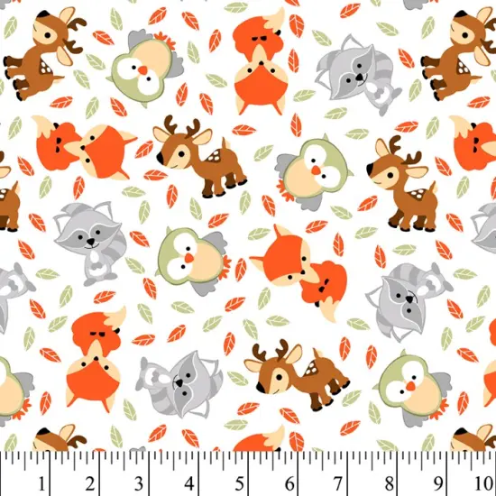 Woodland Buddies Flannel Fabric | By The Yard | Sewing and Crafting | 42 inches wide {2}