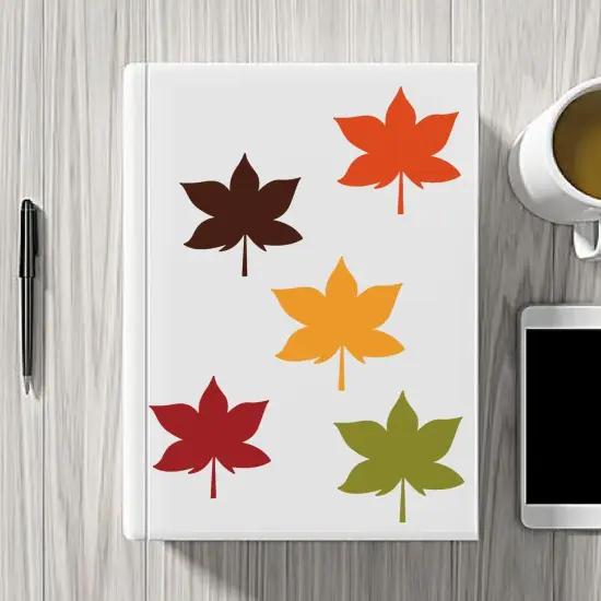 500 Pcs Fall Maple Leaf -Colorful {4}