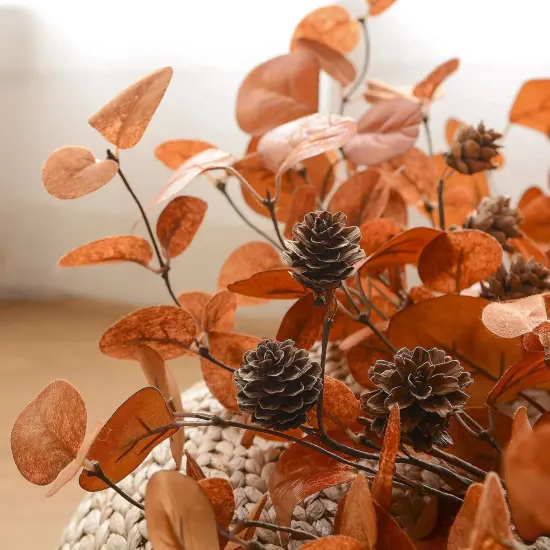 Autumn Wreath with Eucalyptus Leaves & Pinecones {3}