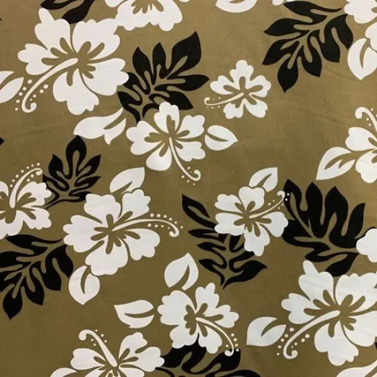 1 Yard South Pacific Floral Fabric, 100% Polyester, 60 Inches Wide Brown {1}