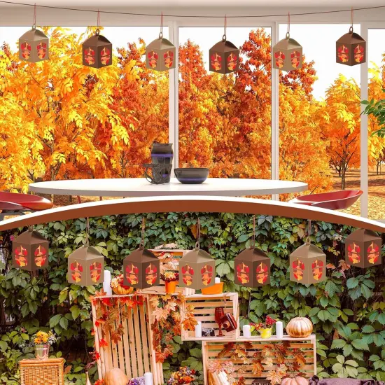 16 Sets Acorn Tissue Sign Crafts Kit Fall Tissue Paper Lanterns {4}
