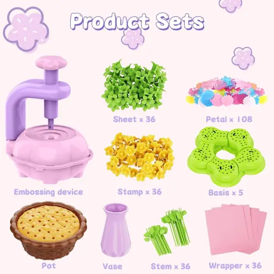 Fabric Flower Bouquet DIY Craft Kit for Kids {2}