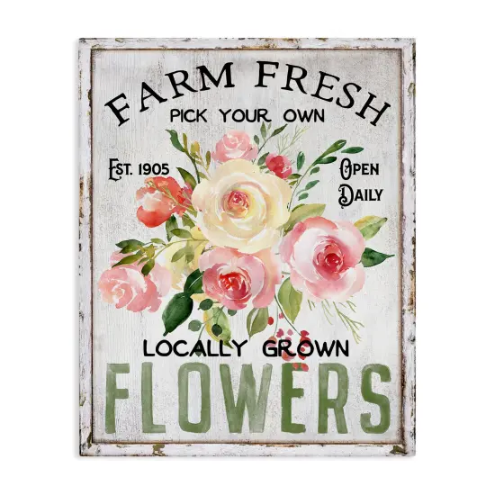 Stupell Industries Pick Your Own Flowers Canvas Wall Art Design by Creatif Belle {1}