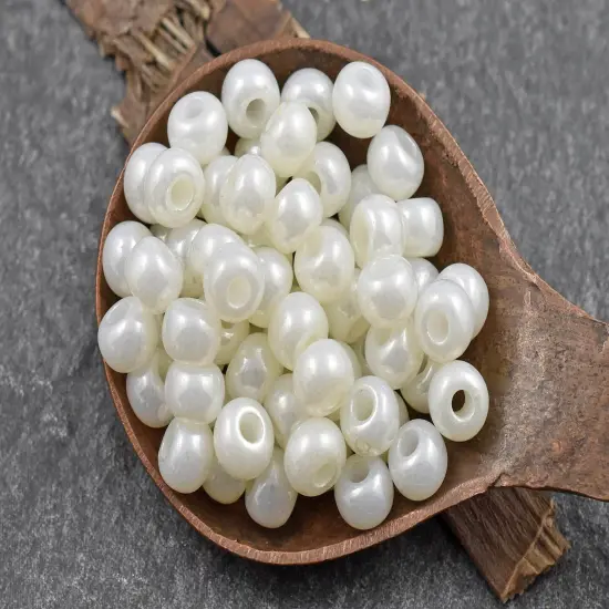 50G Opaque Ceylon Pearl Czech 2/0 Seed Beads {4}