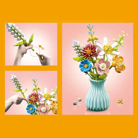 Constructor flower bouquet in a vase F07M9-5(109) {6}