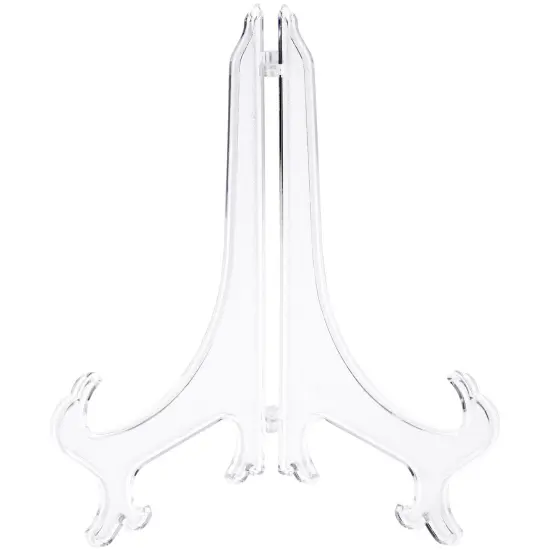 Bard's Hinged Clear Plastic Plate Stand, 10" H x 8.5" W x 6.25" D (For 10" - 14" Plates) {1}