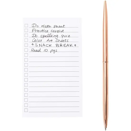 300 Pack Vertical Ruled Index Cards 3x5 with Check Boxes for Daily To Do Checklists and Tasks, Thick Card Stock Office Supplies {6}