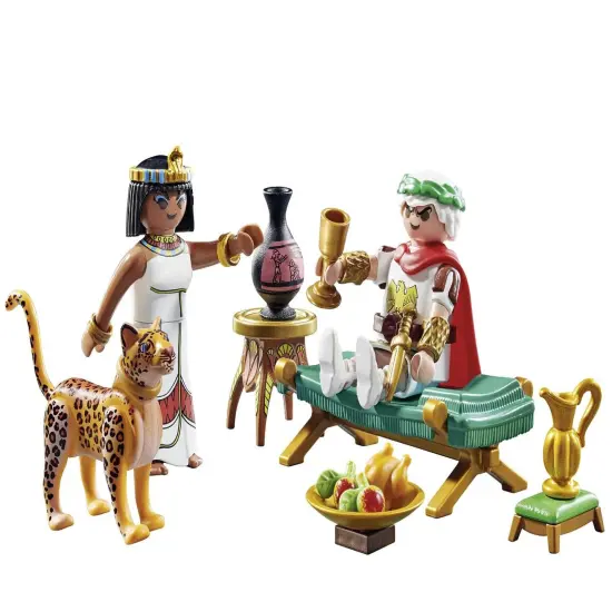 Playmobil 71270 Asterix: Caesar and Cleopatra - with Two Characters, A Leopard, A Long Chair for The Queen and Accessories - The Adventures of Obelix - History & Imaginary - from 5 Years Old {4}