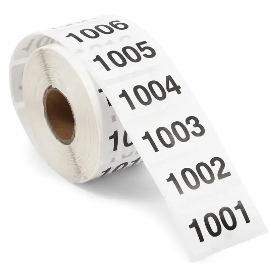 Live Show Number Stickers 1001 to 2000, Inventory Labels (1000 Pack) {1}