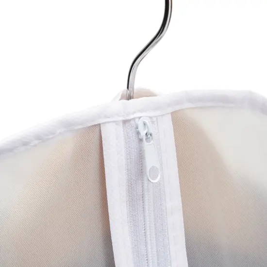 Clear Garment Bag Covers, Zippered Closet Bags for Clothes (24x60 In, 12 Pack) White {5}