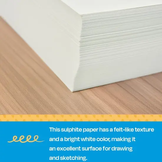 Sax Sulphite Drawing Paper, 60 lb, 18 x 24 Inches, Extra-White, Pack of 500 {7}