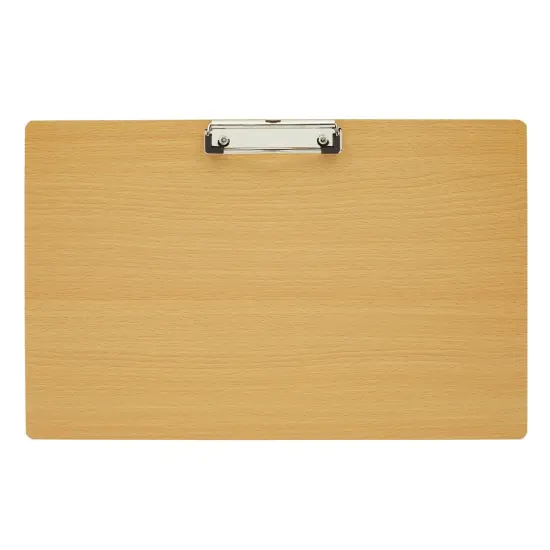 Extra Large Wooden Clipboard 11x17.3 - Wood Horizontal Lap Board with Clip for Drawing Sketch, 3mm Thick Brown {1}