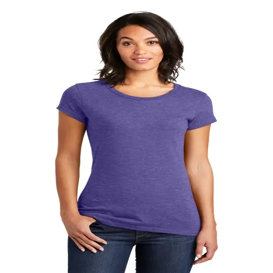 District&reg; Women&rsquo;s Fitted Very Important Short Sleeve Crewneck Tee Heathered Purple {1}