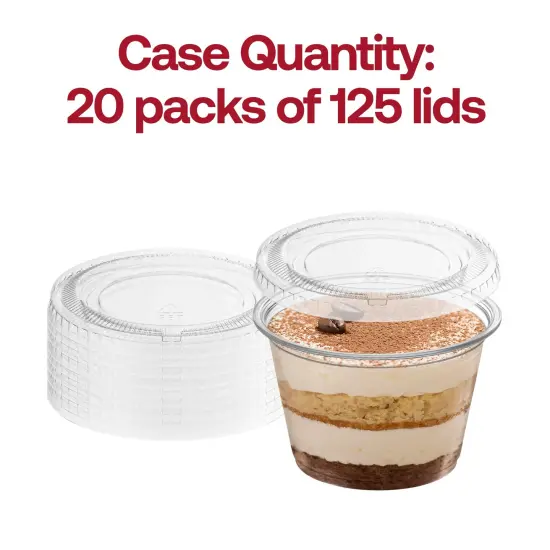 Lid For Clear Plastic Portion / Souffle cup - 4oz (2500 Lids) {4}