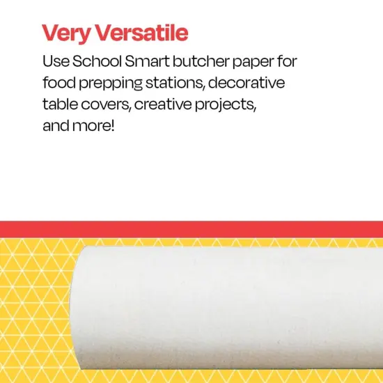 School Smart Butcher Kraft Paper Roll, Uncoated, 40 lbs, 18 Inches x 1000 Feet, White {7}