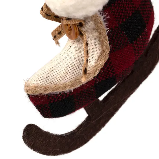 Northlight Buffalo Plaid Ice Skates Christmas Ornament - 4" Red {7}