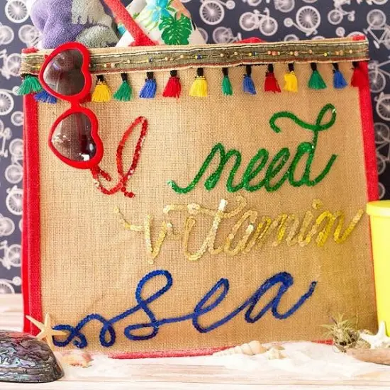 5 yards of 6mm Slung String Sequin Roll of 100 Yards | 5 yard cut Brown {3}