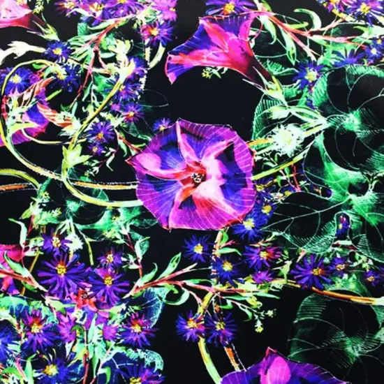 Digital Blooms Printed Spandex {2}