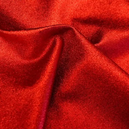 Foiled Stretch Twill Fabric 4-Way Stretch, Shiny Performance Fabric for Costumes & Dancewear Red {1}