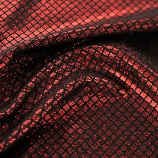 Illusion Foil Printed Spandex Black/Kelly {6}