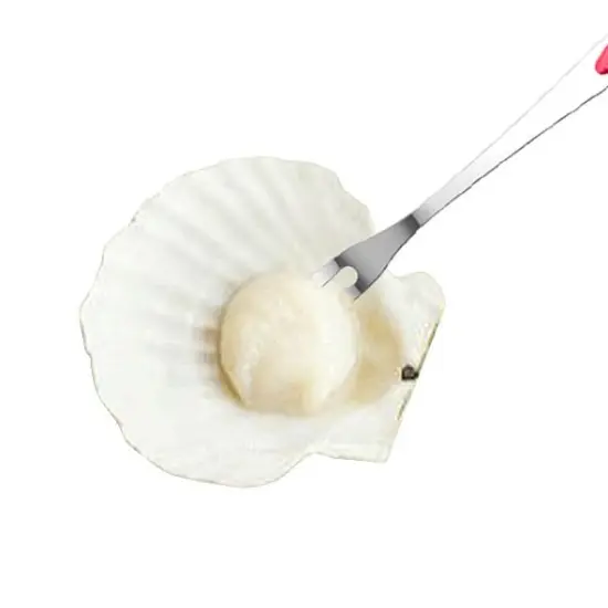 Maine Man 4pc 18/8 Stainless Steel / Silicone 6.5" Seafood Forks Set {2}