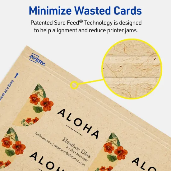 2" x 3-1/2" Rectangle, Kraft Brown Business Cards {4}