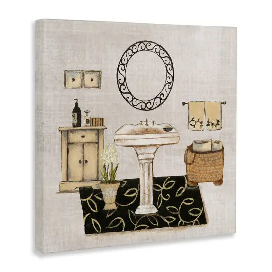 Stupell Industries Vintage Luxurious Bathroom Canvas Design by Janet Tava {3}