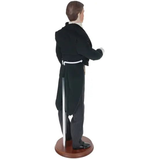Bard's 54-0055 Chrome and Wood Doll Stand, Fits 22 to 32 inch Slim Waist Dolls, Waist is 1.75 to 2.25 inches Wide {3}