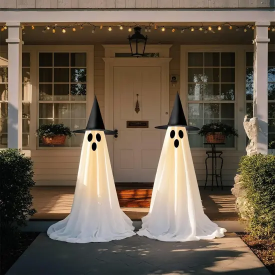 5 FT Ghost Decor with Remote Controlled String Lights USB or Battery Powered {5}