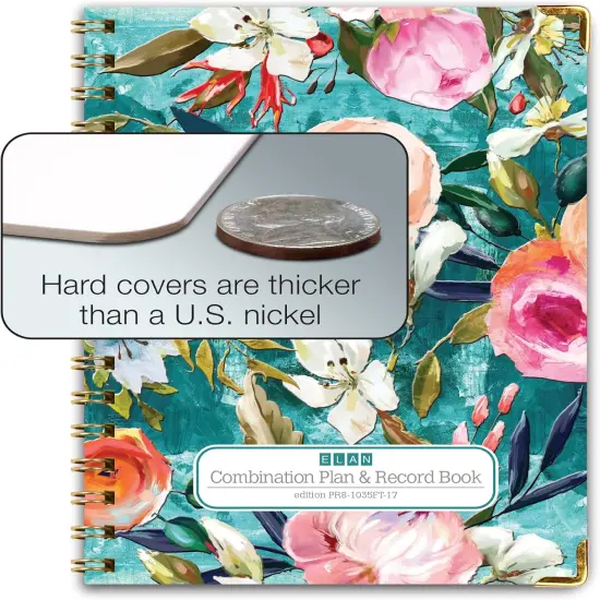 8 Period Teacher Lesson Planner (Teal Floral) {2}