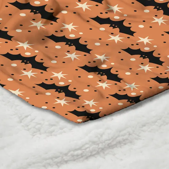 Halloween Silk Touch Sherpa Throw Blanket Flying Bats {5}
