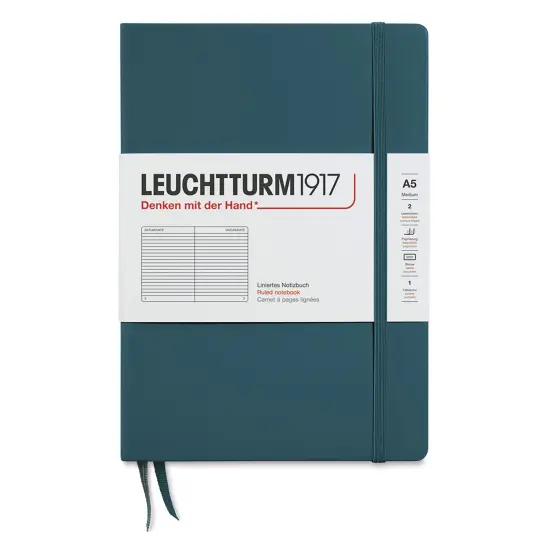 Leuchtturm1917 Ruled Hardbound Notebook - Pacific Green, 5-3/4" x 8-1/4" {1}