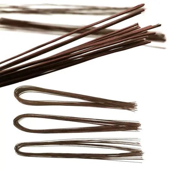 Brown Floral Stems Wire Flower Stems Brown Floral Wire Paper Wrapped Wire 21.6 Inch 18 Gauge 20 Gauge 24 Gauge for DIY Flower Arrangement {2}