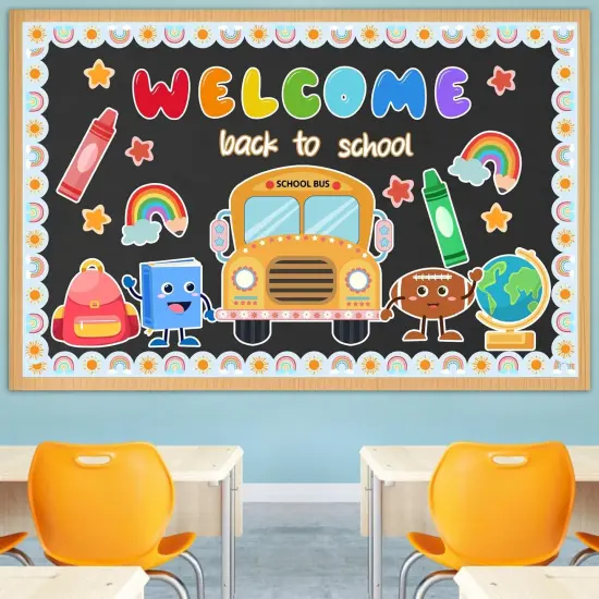 44 Pcs Welcome Back to School Bulletin Board Set {1}