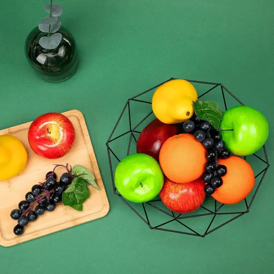 12 Pieces Artificial Mixture Fruits with Wire Fruit Basket {4}