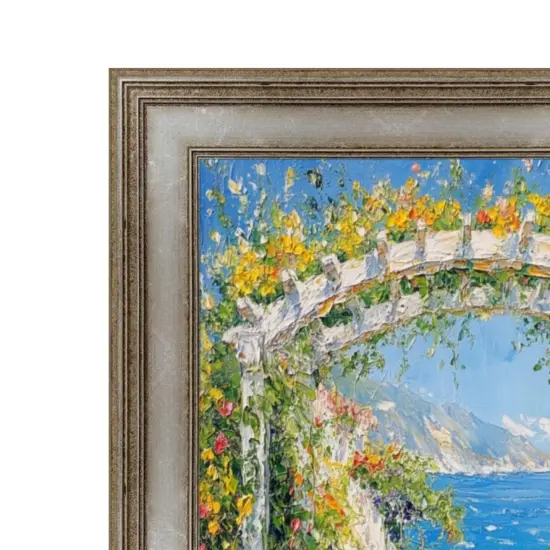 Vintage Antique Silver Flat Panel Picture Frame 30x36 frame {2}