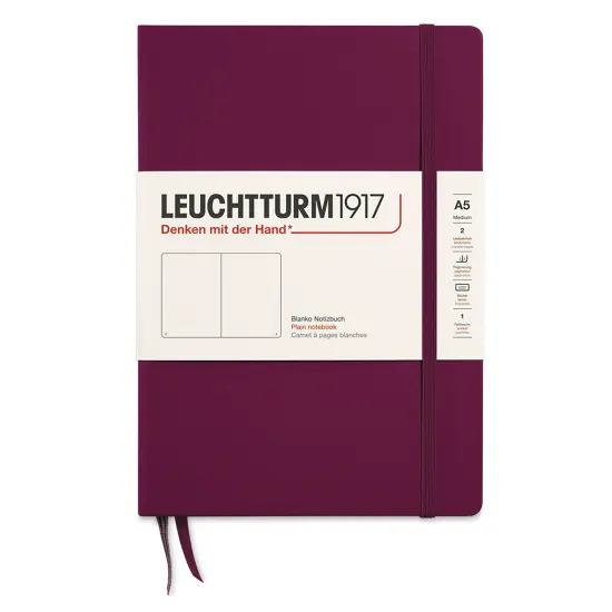 Leuchtturm1917 Blank Hardcover Notebook - Port Red, 5-3/4" x 8-1/4" {1}