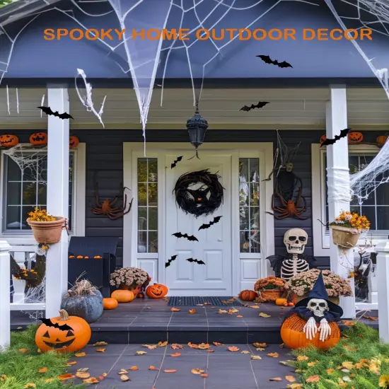 81PCS Halloween Bats Decoration {3}