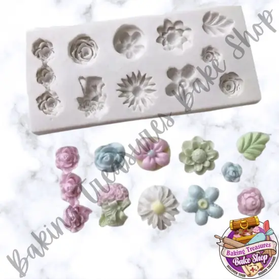 Flower & Leaf Silicone Mold {3}