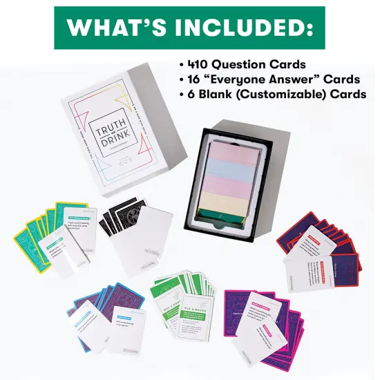 Collections Etc Truth or Drink Fun Card Game, 410 Questions {5}