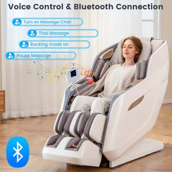 Costway SL Track 3D Massage Chair Full Body Zero Gravity Massage Recliner with Airbags {2}
