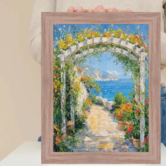 Weathered White Wash Wood Grain Picture Frame 10x14 frame {7}