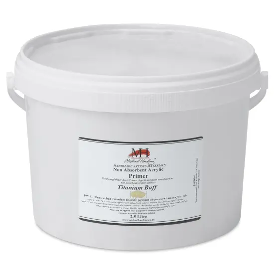 Michael Harding Non-Absorbent Acrylic Primer - Titanium Buff, 2.5 Liter, Bucket {1}