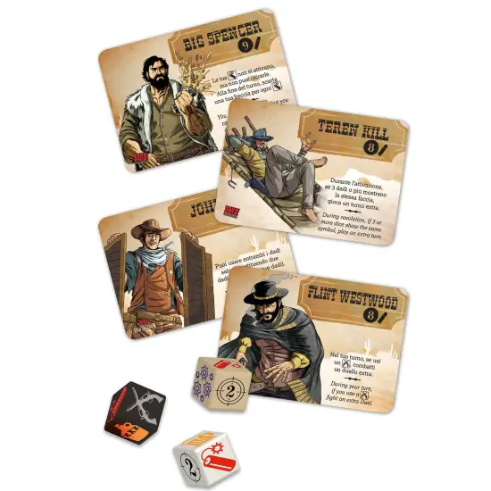BANG! Dice Explosion - Dice Rolling Competitive Game, Previous Expansions Included, Character Cards, Western Themed, Ages 8+, 3-8 Players, 15 Mins {4}