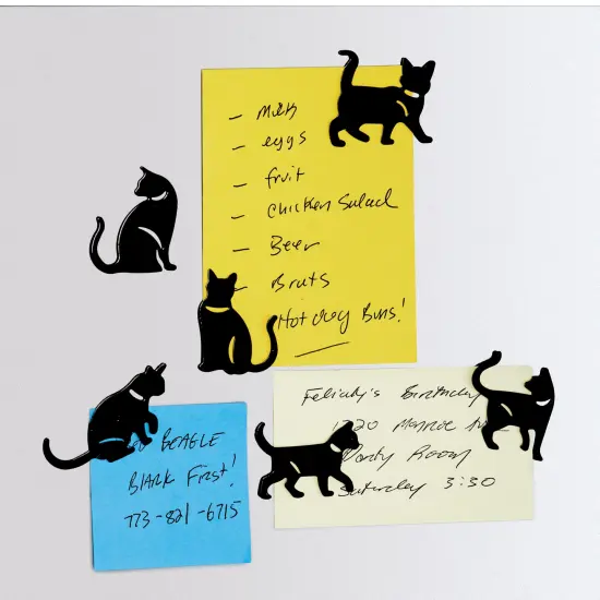 Collections Etc Cat Silhouette Refrigerator Magnets - Set of 6 {1}