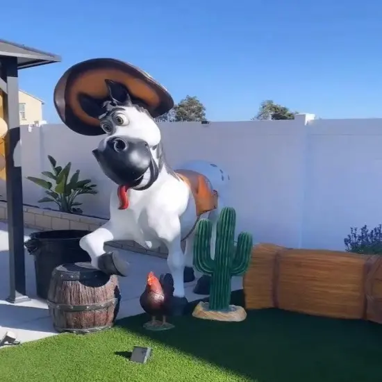 Small Cactus Life Size Statue {6}